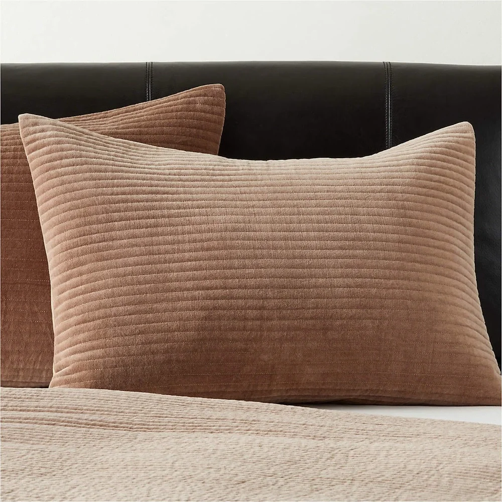 Crate & Barrel CB2 Shadow Toffee Pillow Sham - One Sham